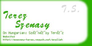 terez szenasy business card